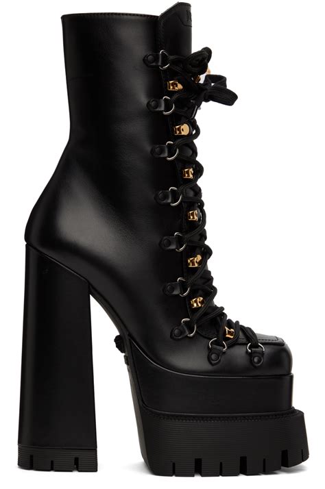 versace platform leather ankle boots|versace aevitas boots.